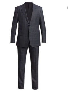Новый мужской светлый костюм из шерсти и шелка от Giorgio Armani за 3095 долларов SOLID DARK 48R US/58R Eu Ita