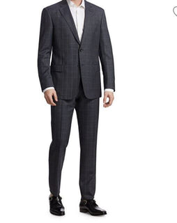 Новый мужской светлый костюм из шерсти и шелка от Giorgio Armani за 3095 долларов SOLID DARK 48R US/58R Eu Ita