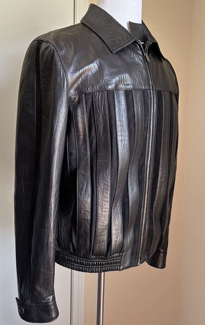 Новая мужская кожаная/замшевая куртка Saint Laurent за 5490 долларов США, черная 42 US/52 EU Италия