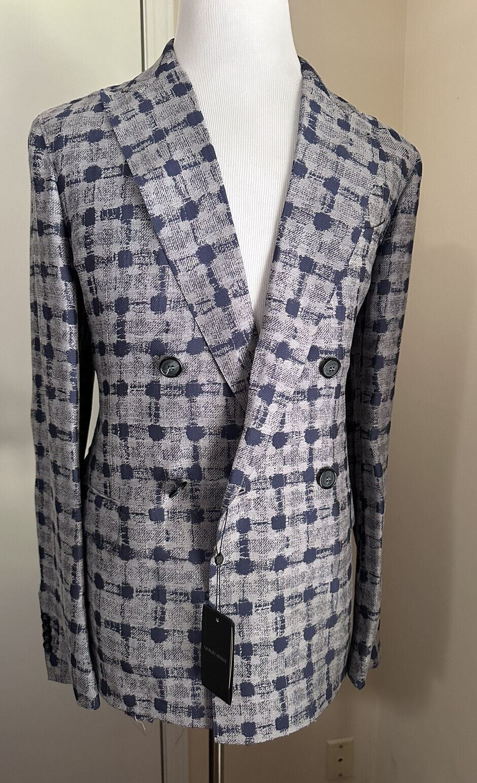 NWT $3495 Giorgio Armani Herren Sportmantel Jacke Blazer Blau 42R US/52R Eu Italien