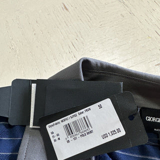 NWT $1025 Мужская шелковая футболка Giorgio Armani синяя 40 США/50 ЕС (М) Италия