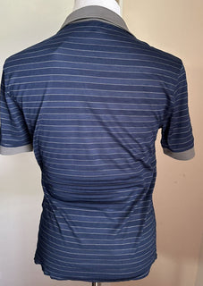 NWT $1025 Мужская шелковая футболка Giorgio Armani синяя 40 США/50 ЕС (М) Италия