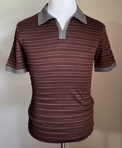 NWT $1025 Giorgio Armani Mens Silk T Shirt Burgundy 48 US/58 Eu ( XXL ) Italy