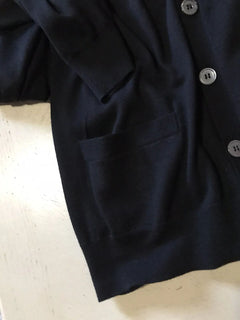 NWT $1295 Ralph Lauren Purple Label Мужской кашемировый кардиган-свитер Черный XL Ital