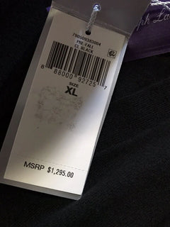 NWT $1295 Ralph Lauren Purple Label Мужской кашемировый кардиган-свитер Черный XL Ital