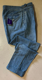 NWT Ralph Lauren Purple Label Men Jeans Pants Blue 34x32 US ( 48 Eu ) Italy