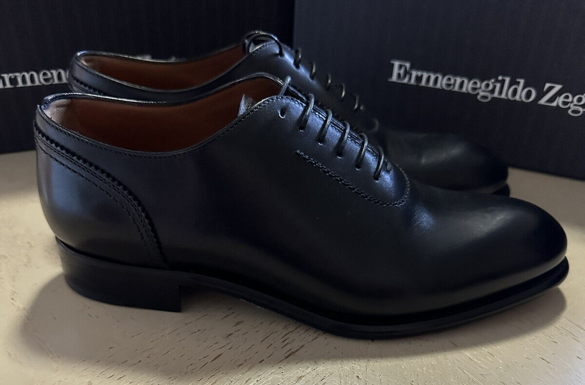 New $1250 Ermenegildo Zegna Couture Oxford Leather Shoes Black 12 US Italy