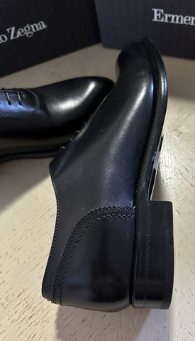 New $1250 Ermenegildo Zegna Couture Oxford Leather Shoes Black 12 US Italy