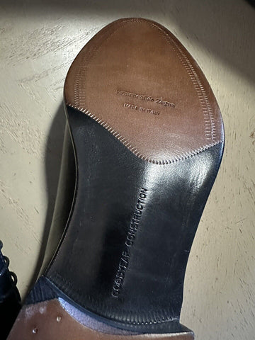 New $1250 Ermenegildo Zegna Couture Oxford Leather Shoes Black 12 US Italy