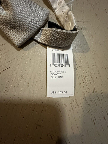 New Ermenegildo Zegna Silk Bow Tie Cream Made in Italy