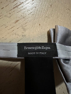 Новый шелковый галстук-бабочка Ermenegildo Zegna серого цвета SLD, сделано в Италии