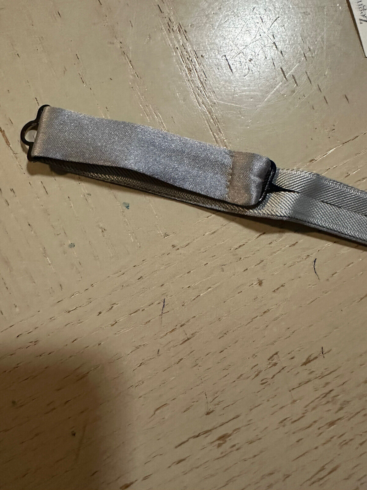 New Ermenegildo Zegna Silk Bow Tie Gray SLD Made in Italy