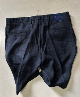 NWT $995 Kiton Mens Linen Short Pants Color Black Size 36 Italy