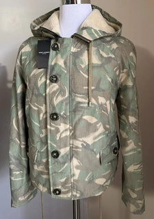 Новая ПАРКА-КАПУШЕ КАМУФЛЯЖНАЯ MILI от Saint Laurent, $3390. Куртка Пальто 42 США/52 ЕС