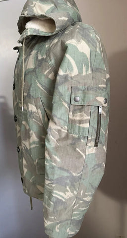 New $3390 Saint Laurent PARKA CAPUCHE CAMOUFLAGE MILI. Jacket Coat 44 US/54 Eu
