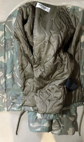 New $3390 Saint Laurent PARKA CAPUCHE CAMOUFLAGE MILI. Jacket Coat 44 US/54 Eu