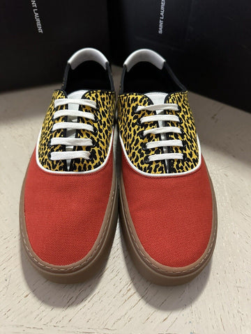 NIB Saint Laurent Men’s Canvas Sneakers Shoes Yellow/Red 11 US/44 Eu Italy