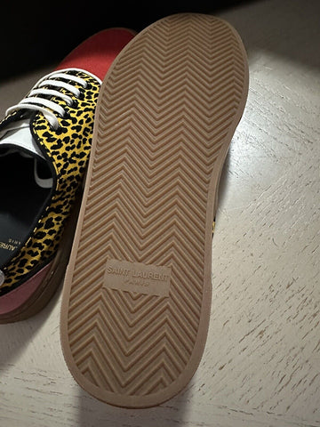 NIB Saint Laurent Men’s Canvas Sneakers Shoes Yellow/Red 11 US/44 Eu Italy