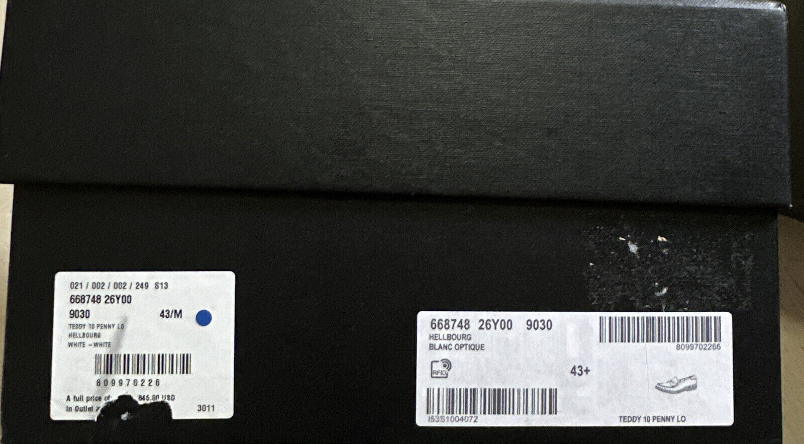 СПИ $845 Saint Laurent Мужские лоферы TEDDY 10 PENNY белые 10,5 США/43,5 ЕС