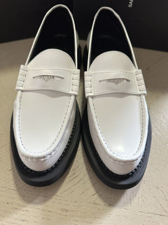 СПИ $845 Saint Laurent Мужские лоферы TEDDY 10 PENNY белые 10,5 США/43,5 ЕС