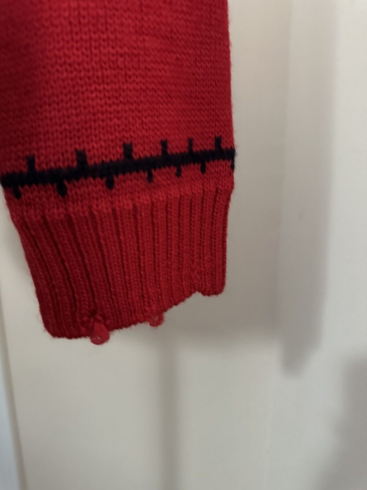 NWT $2490 Saint Laurent Мужской свитер из шерстяного жаккарда Красный XXL Италия