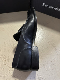 1395 $ Ermenegildo Zegna Couture Leder-Loafer-Schuhe Schwarz 10 US/43 Eu Italien