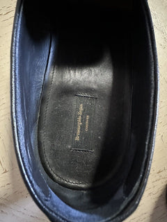 1395 $ Ermenegildo Zegna Couture Leder-Loafer-Schuhe Schwarz 10 US/43 Eu Italien