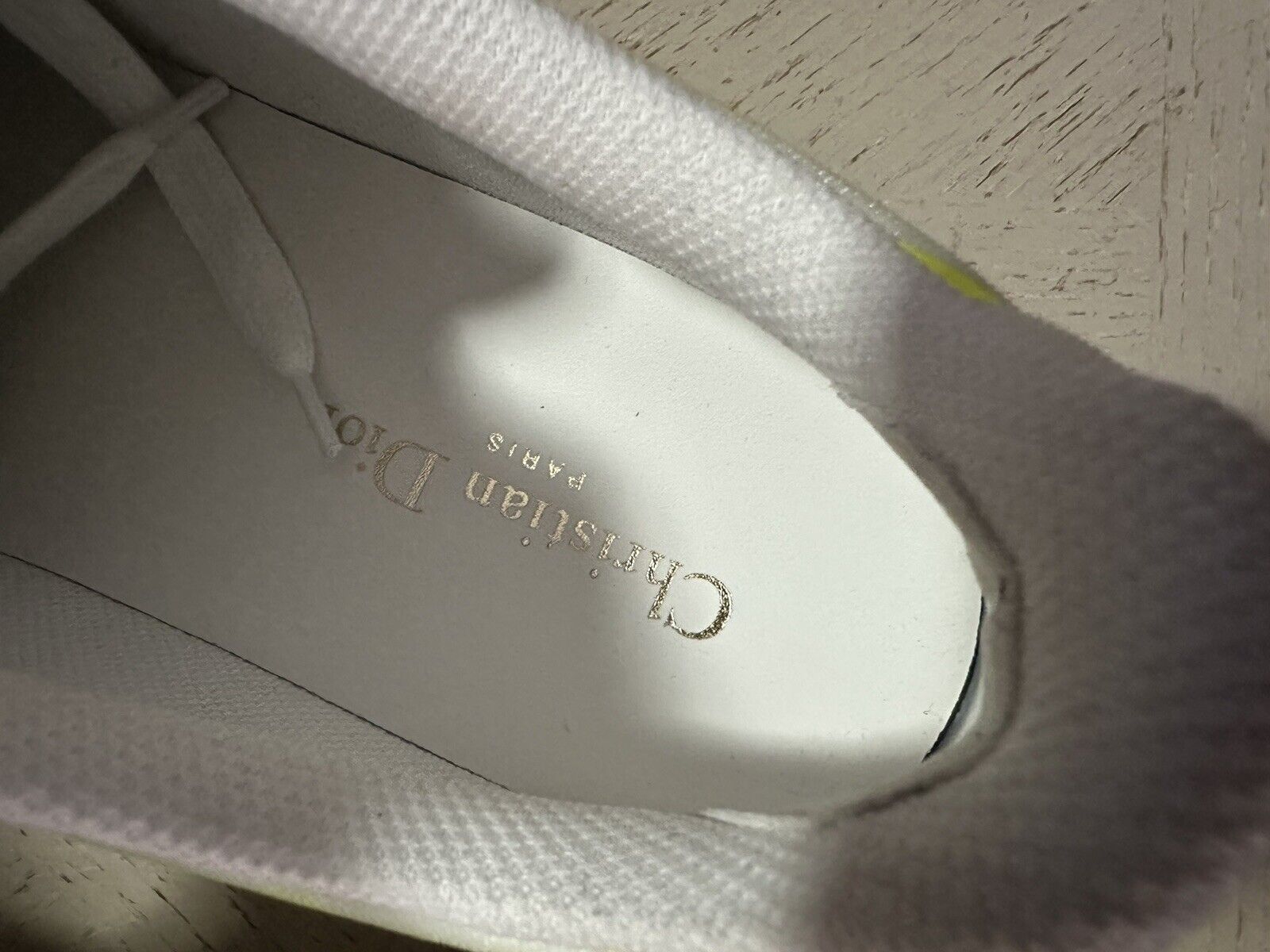 NIB $1190 Christian Dior Женские кроссовки с логотипом ID Открытые желтые 10 США/40 ЕС Италия
