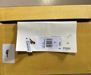 NIB $930 Кроссовки Fendi Flow с боковой молнией Красные 13 США/46 ЕС Италия