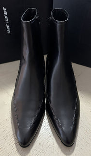 NIB $1295 Мужские кожаные ботинки Saint Laurent Туфли черные 11 США / 44 ЕС Италия