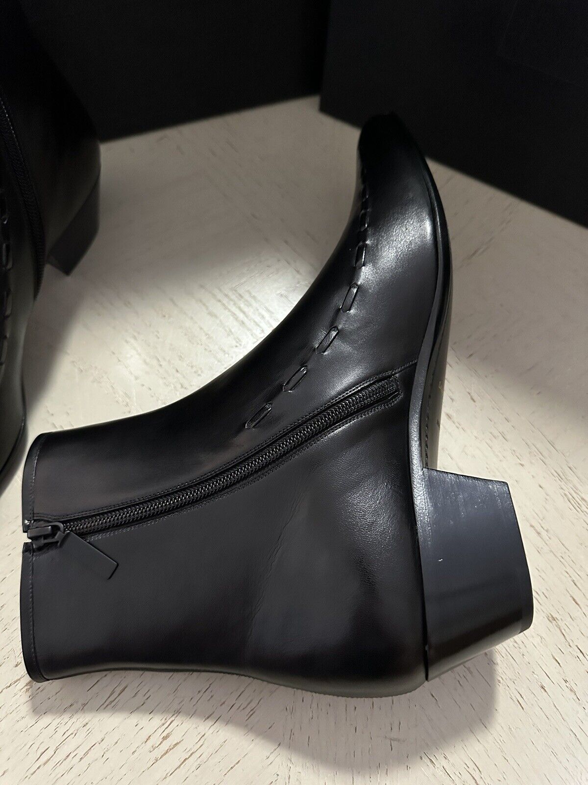 NIB $1295 Saint Laurent Men’s Leather Boots Shoes Black 11 US / 44 Eu Italy