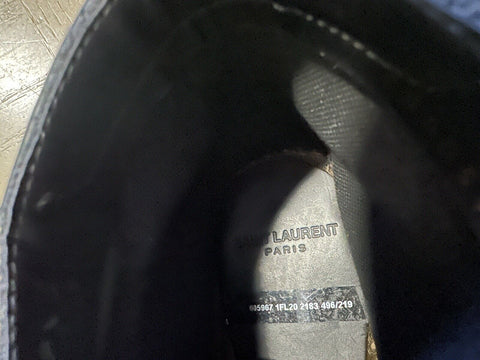 Neue Saint Laurent Herren Espadrille-Schuhe aus Wildleder mit Leopardenmuster, Kaffeebraun, 8 US (41 Eu)