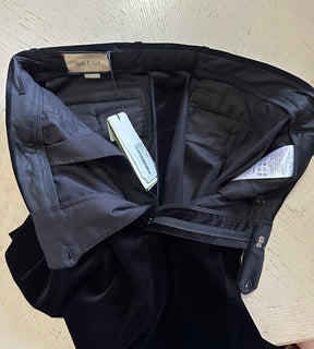 СЗТ $1200 Gucci Мужские вельветовые эластичные бархатные короткие брюки черные 34 США/50 ЕС