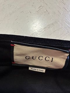 СЗТ $1200 Gucci Мужские вельветовые эластичные бархатные короткие брюки черные 34 США/50 ЕС