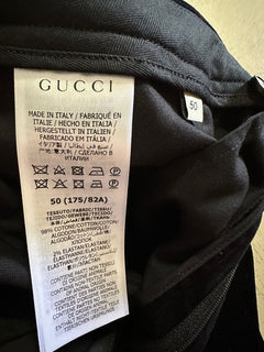 СЗТ $1200 Gucci Мужские вельветовые эластичные бархатные короткие брюки черные 34 США/50 ЕС