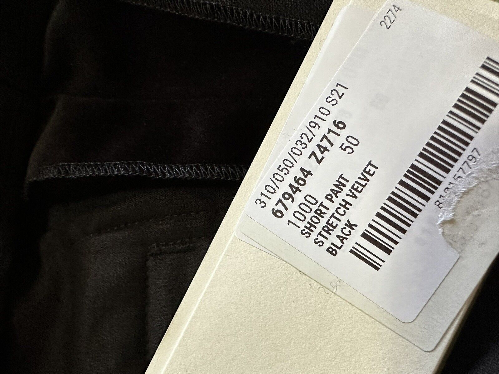 СЗТ $1200 Gucci Мужские вельветовые эластичные бархатные короткие брюки черные 34 США/50 ЕС