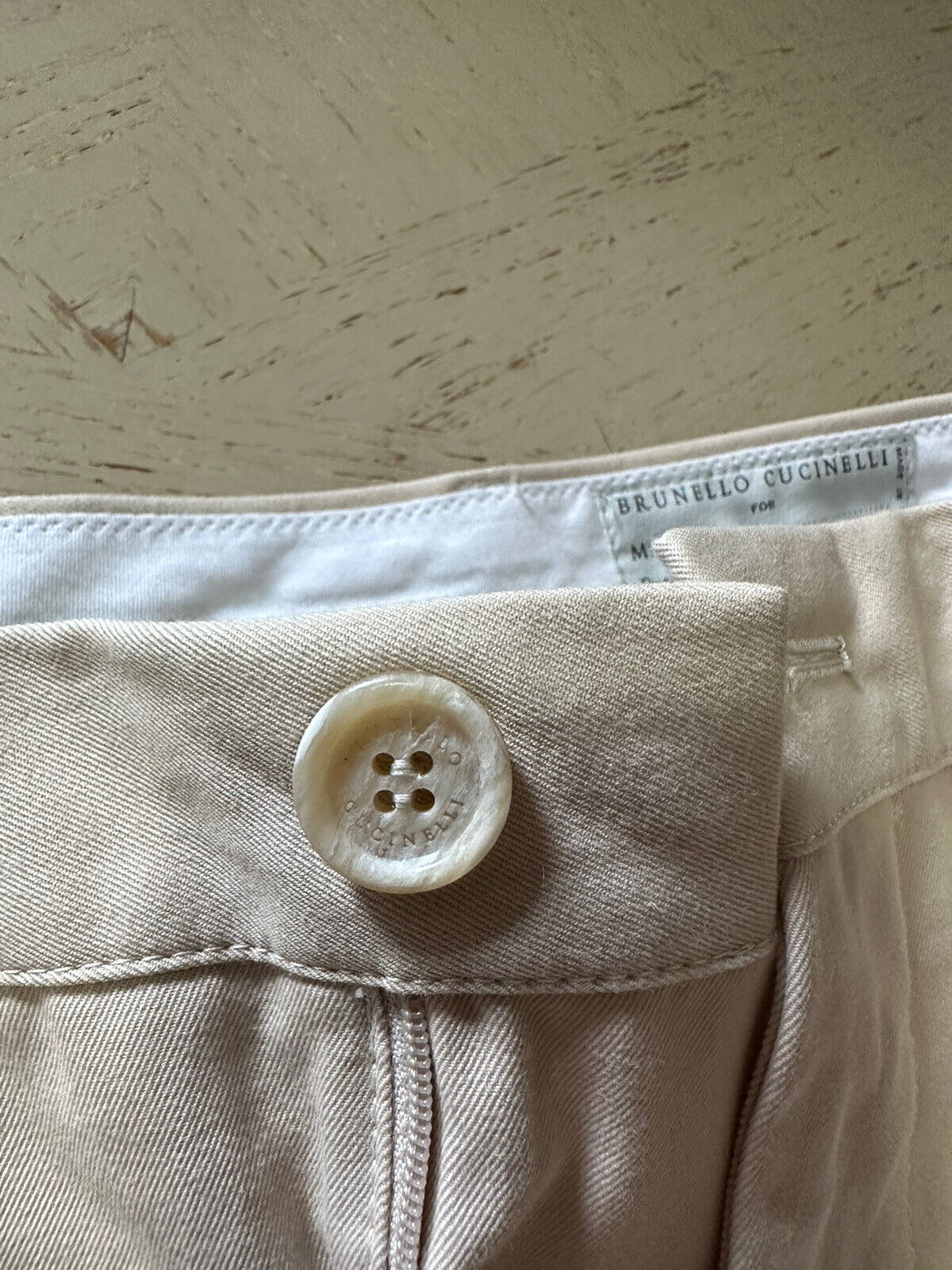 NWT $695 Brunello Cucinelli Men’s Short Pants Ivory 40 US/56 Eu