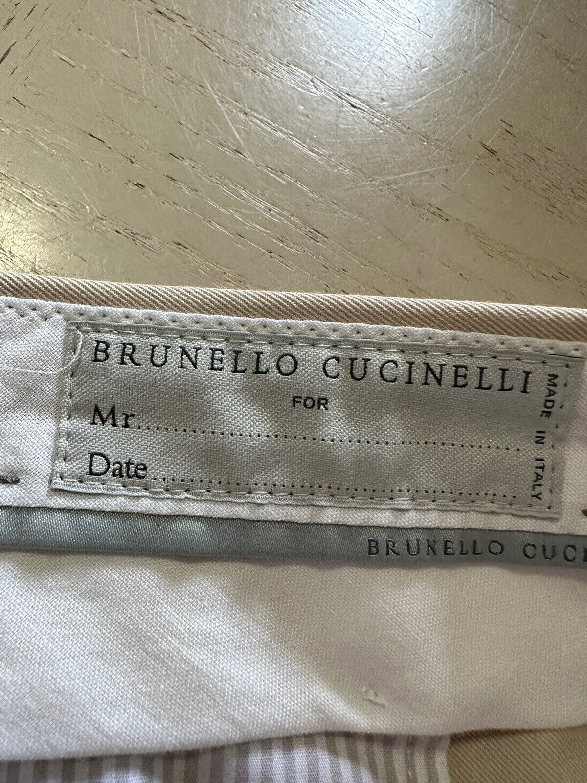 NWT $695 Мужские короткие брюки Brunello Cucinelli цвета слоновой кости 40 США/56 ЕС