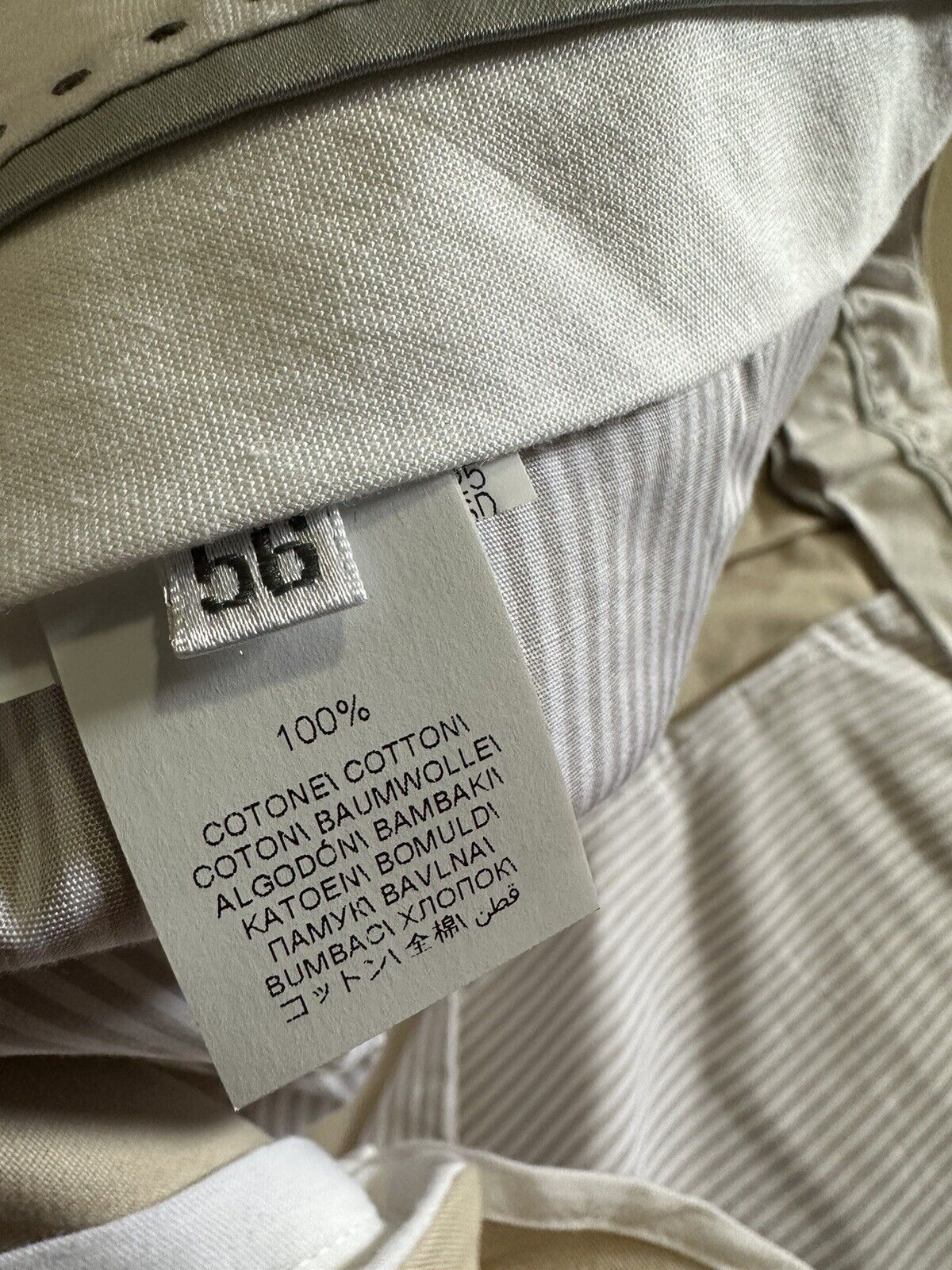 NWT $695 Brunello Cucinelli Men’s Short Pants Ivory 40 US/56 Eu