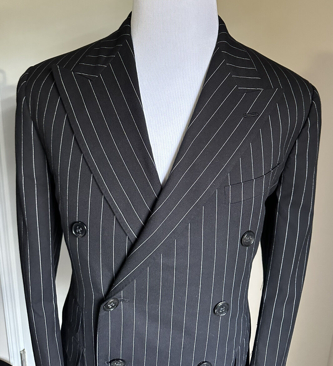 NWT $2695 Ralph Lauren Purple Label Men Blazer Jacket Black Striped 38R US/49R E