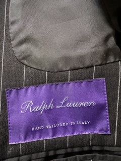 NWT $2695 Ralph Lauren Purple Label Мужской пиджак в черную полоску 38R US/49R E