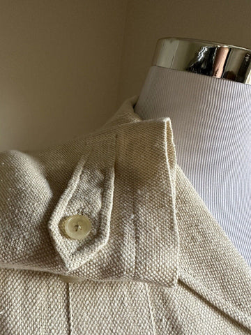 NWT $2895 Ralph Lauren Purple Label Men Linen Blazer Jacket Tun/Cream 40R US