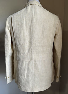 NWT $2895 Ralph Lauren Purple Label Мужской льняной пиджак Тон/Кремовый 38R США