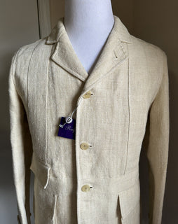 NWT $2895 Ralph Lauren Purple Label Мужской льняной пиджак Тон/Кремовый 38R США
