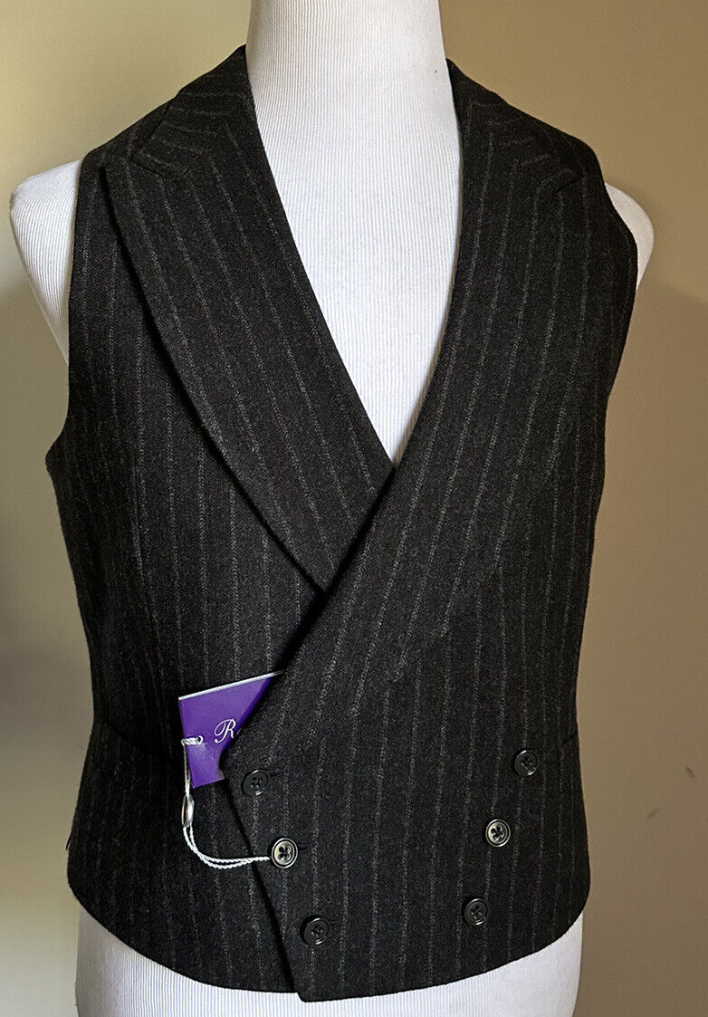 New $895 Ralph Lauren Purple Label Men Vest Gray 40R US/50R Eu Italy