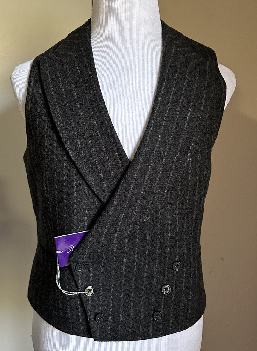 New $895 Ralph Lauren Purple Label Men Vest Gray 40R US/50R Eu Italy