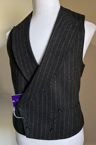 New $895 Ralph Lauren Purple Label Men Vest Gray 46R US/56R Eu Italy