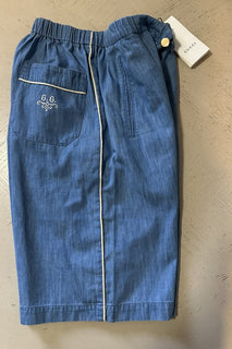 NWT Gucci Мужские шорты из денима GG, синие 32 US/48 EU