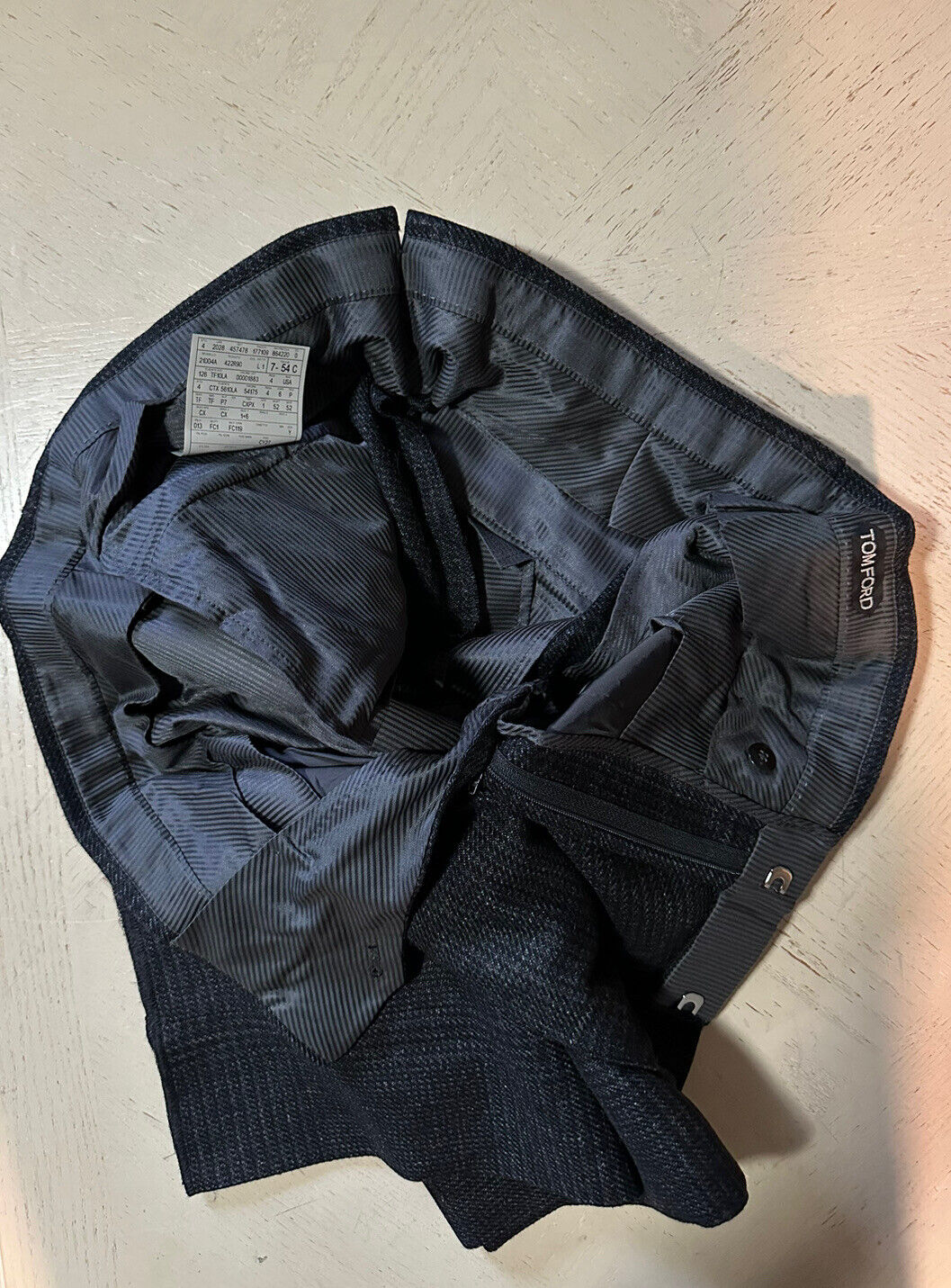 Новый мужской двубортный костюм TOM FORD за 6530 долларов США, темно-серый DK, 43 US/54 Eu Switz.