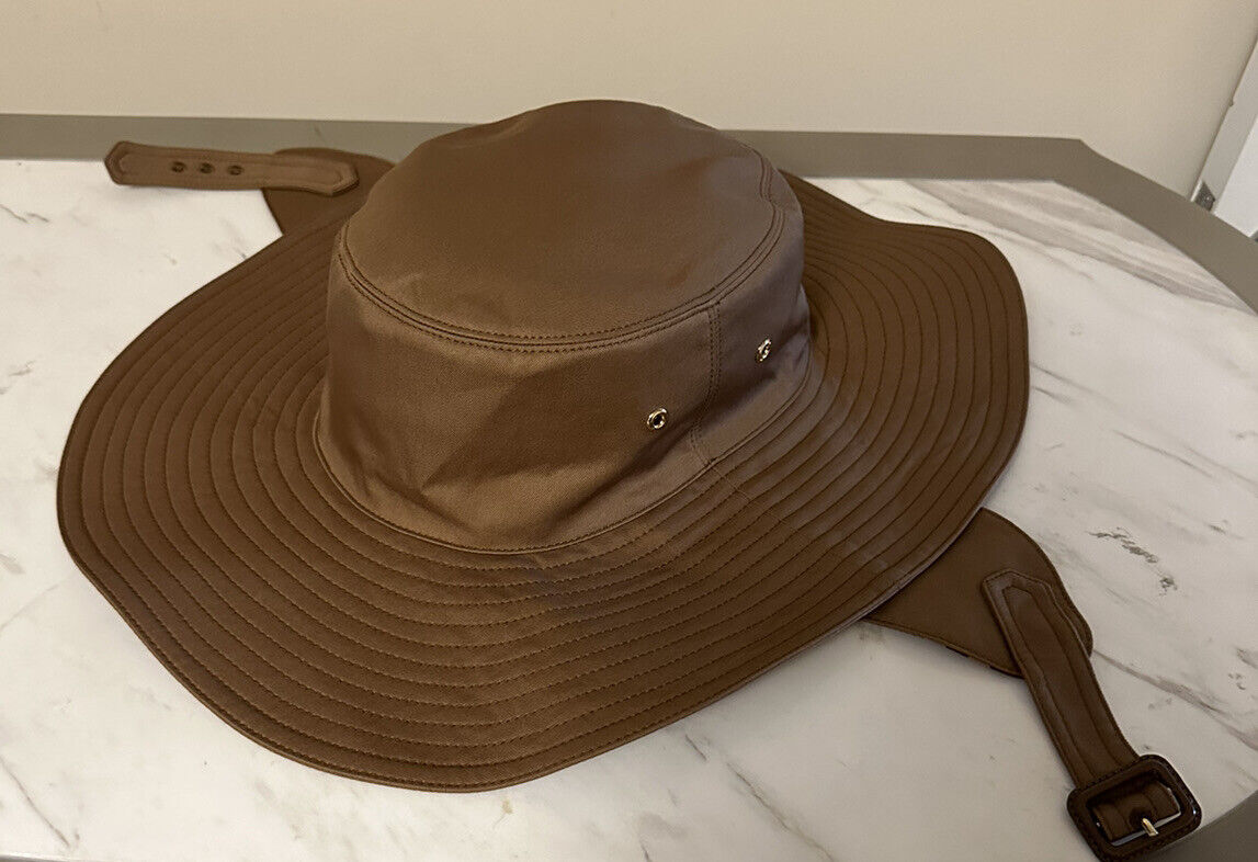 NWT $680 Burberry Ear Muffed Bucket Hat DUSTY CARAMEL Size XL  Italy